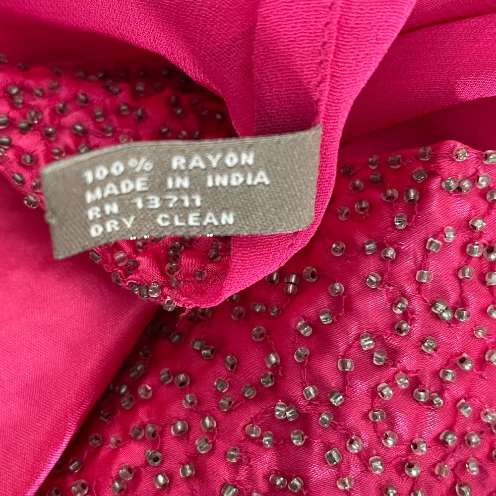 Vintage Valerie Stevens Pink Beaded Scarf Wrap - Picture 5 of 5